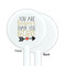 Inspirational Quotes White Plastic 5.5" Stir Stick - Single Sided - Round - Front & Back
