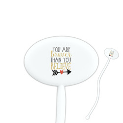 Inspirational Quotes 7" Oval Plastic Stir Sticks - White - Double Sided