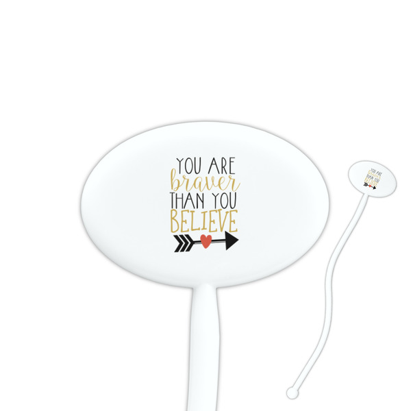 Custom Inspirational Quotes Oval Plastic Stir Sticks