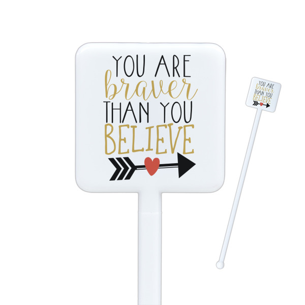 Custom Inspirational Quotes Square Plastic Stir Sticks
