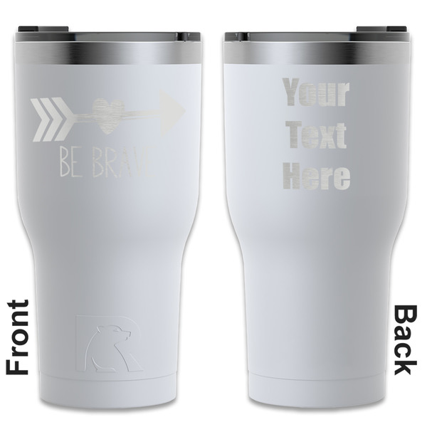Custom Inspirational Quotes RTIC Tumbler - White - Engraved Front & Back