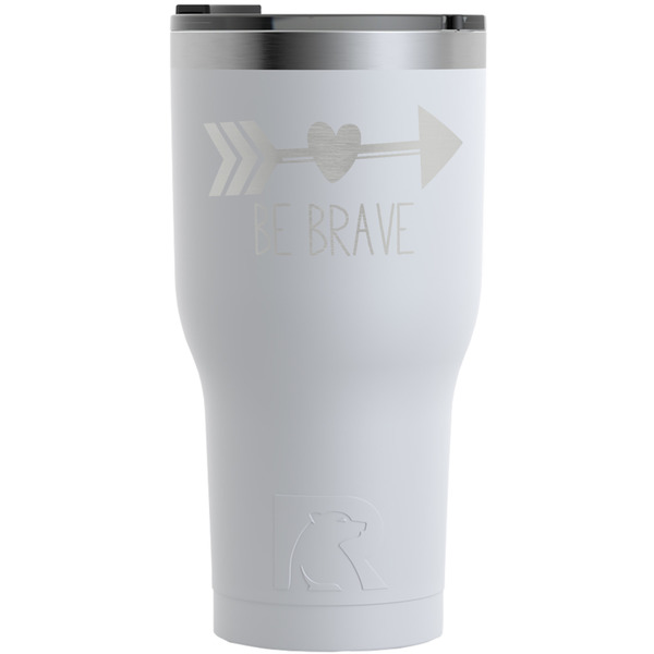 Custom Inspirational Quotes RTIC Tumbler - White - Engraved Front