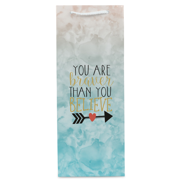 Inspirational Quotes Wine Gift Bag - Matte - Front