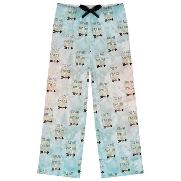 Custom Inspirational Quotes Womens Pajama Pants - XL