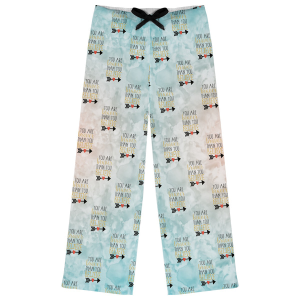 Custom Inspirational Quotes Womens Pajama Pants - S