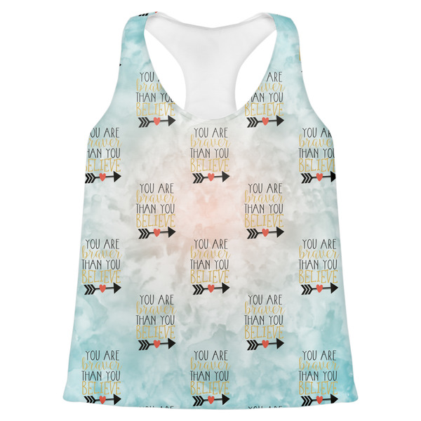 Custom Inspirational Quotes Womens Racerback Tank Top - Large