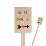 Inspirational Quotes 6.25" Rectangle Wooden Stir Sticks - Double Sided