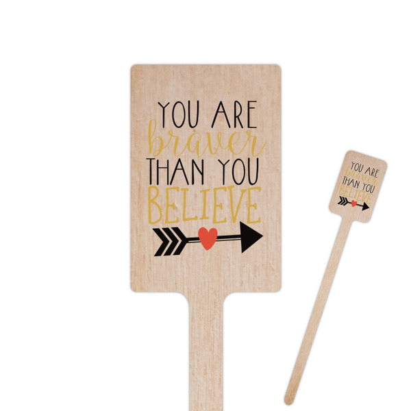 Custom Inspirational Quotes 6.25" Rectangle Wooden Stir Sticks - Double Sided