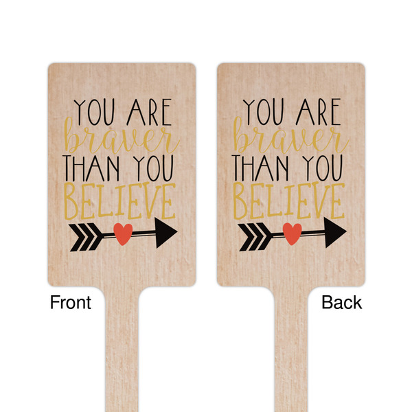 Inspirational Quotes Wooden 6.25" Stir Stick - Rectangular - Double Sided - Front & Back