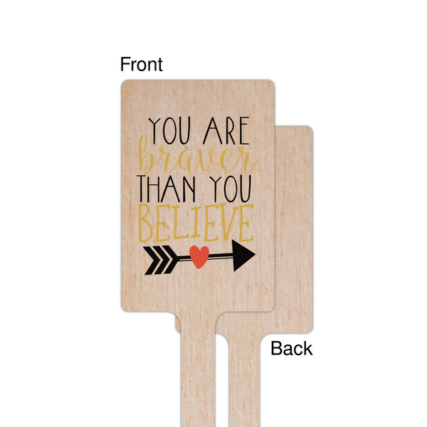Inspirational Quotes Wooden 6.25" Stir Stick - Rectangular - Single - Front & Back