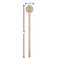 Inspirational Quotes Wooden 6" Stir Stick - Round - Dimensions