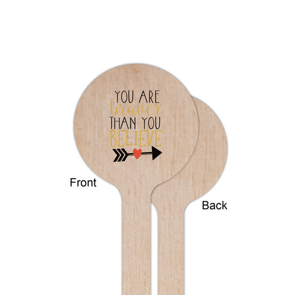 Inspirational Quotes Wooden 6" Stir Stick - Round - Single Sided - Front & Back