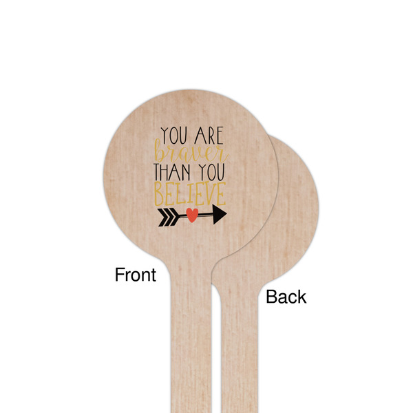 Inspirational Quotes Wooden 7.5" Stir Stick - Round - Single Sided - Front & Back