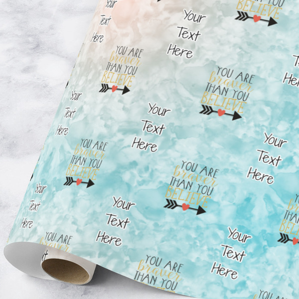 Custom Inspirational Quotes Wrapping Paper Roll - Large