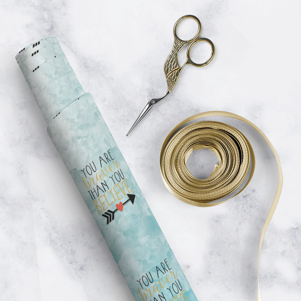 Inspirational Quotes Wrapping Paper Roll - Matte - In Context