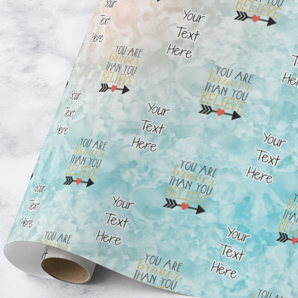 Custom Inspirational Quotes Wrapping Paper Roll - Large - Matte
