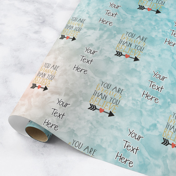 Custom Inspirational Quotes Wrapping Paper Roll - Medium - Matte