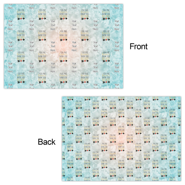 Inspirational Quotes Wrapping Paper Sheet - Double Sided - Front & Back