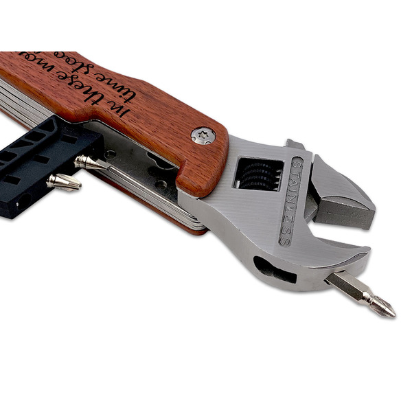 Inspirational Quotes Wrench Multi-tool - DETAIL (back wrench with screw)