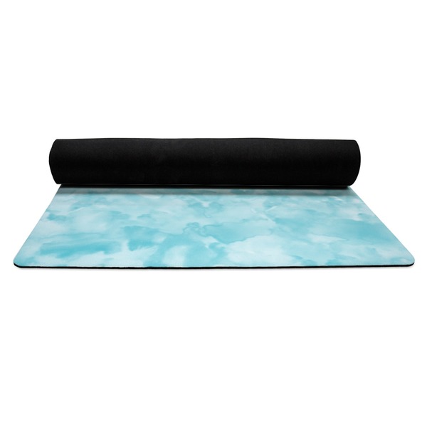 Inspirational Quotes Yoga Mat Rolled up Black Rubber Backing