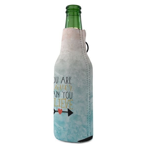 Inspirational Quotes Zipper Bottle Cooler - ANGLE (bottle)