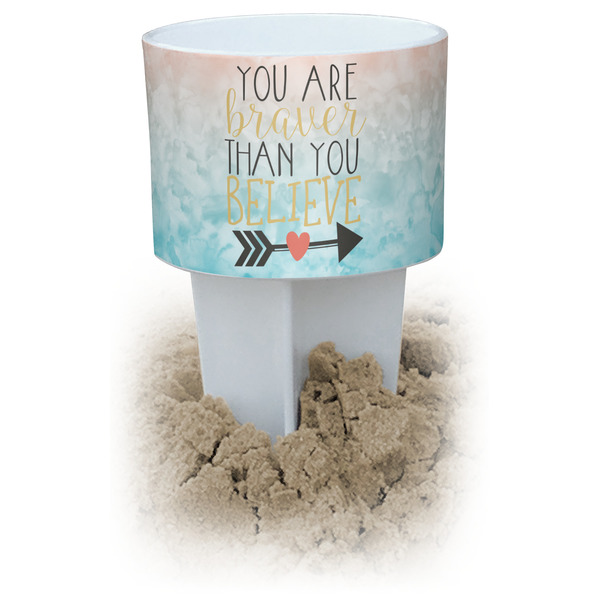Custom Inspirational Quotes Beach Spiker Drink Holder