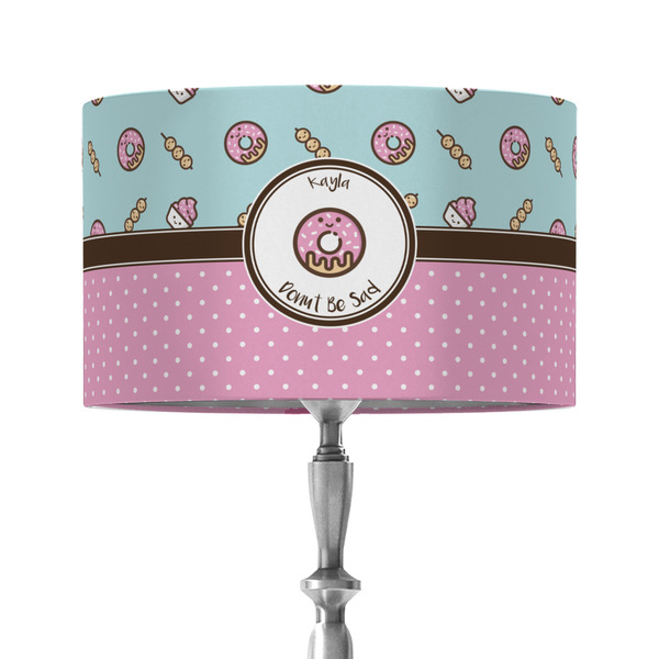 Donuts 12" Drum Lampshade - ON STAND (Fabric)