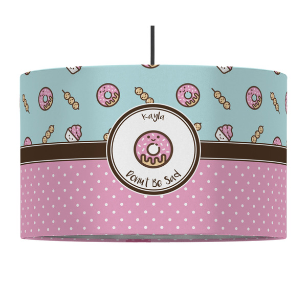Donuts 12" Drum Lampshade - PENDANT (Fabric)