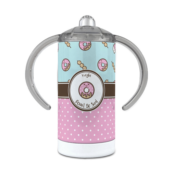 Custom Donuts 12 oz Stainless Steel Sippy Cup (Personalized)