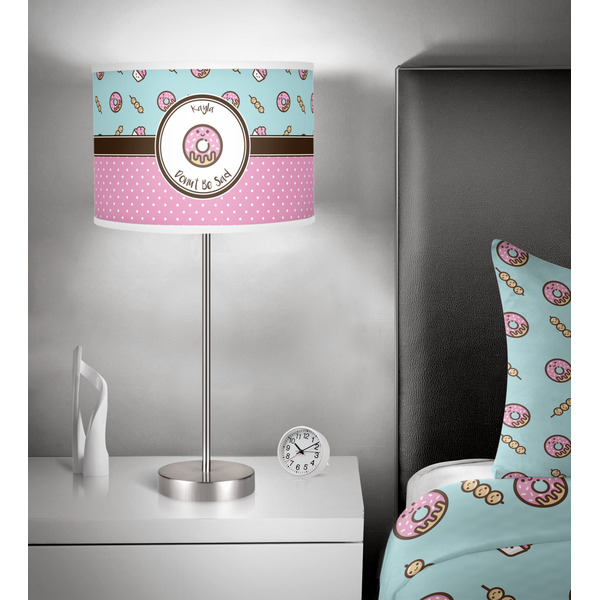 Donuts 13 inch drum lamp shade - in room
