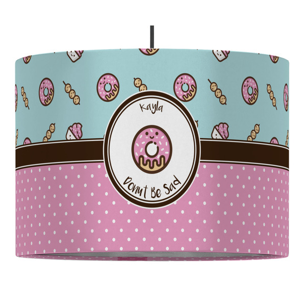 Custom Donuts 16" Drum Pendant Lamp - Fabric (Personalized)