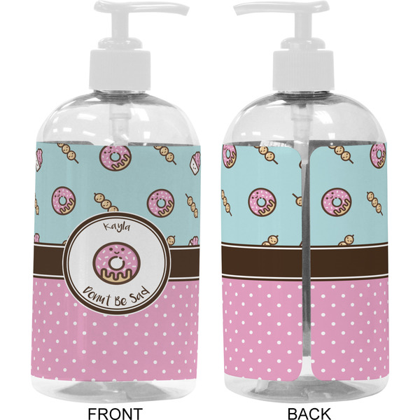 Donuts 16 oz Plastic Liquid Dispenser- Approval- White