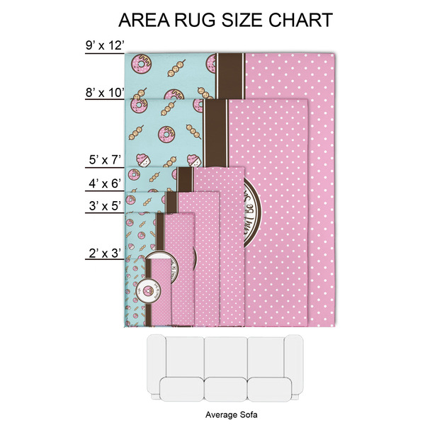 Donuts 2'x3' Indoor Area Rugs - Size Chart