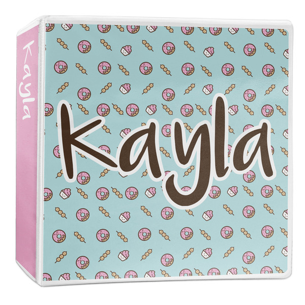 Custom Donuts 3-Ring Binder - 2 inch (Personalized)