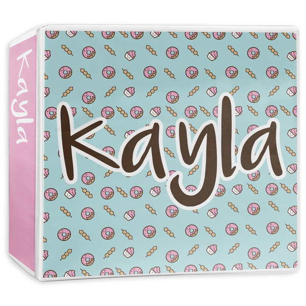 Custom Donuts 3-Ring Binder - 3 inch (Personalized)
