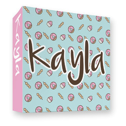 Donuts 3 Ring Binder - Full Wrap - 3" (Personalized)