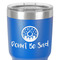 Donuts 30 oz Stainless Steel Ringneck Tumbler - Blue - Close Up