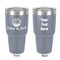 Donuts 30 oz Stainless Steel Ringneck Tumbler - Grey - Double Sided - Front & Back