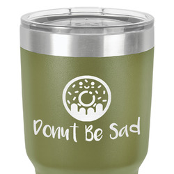 Donuts 30 oz Stainless Steel Tumbler - Olive - Single-Sided (Personalized)