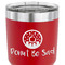 Donuts 30 oz Stainless Steel Ringneck Tumbler - Red - CLOSE UP