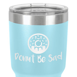 Donuts 30 oz Stainless Steel Tumbler - Teal - Double-Sided (Personalized)