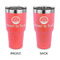 Donuts 30 oz Stainless Steel Ringneck Tumblers - Coral - Double Sided - APPROVAL
