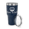 Donuts 30 oz Stainless Steel Ringneck Tumblers - Navy - LID OFF