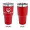 Donuts 30 oz Stainless Steel Ringneck Tumblers - Red - Single Sided - APPROVAL
