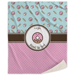 Donuts Sherpa Throw Blanket (Personalized)