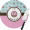 Donuts Round Glass Cutting Board - Small (Personalized)