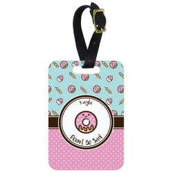 Donuts Metal Luggage Tag w/ Name or Text