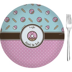 Donuts 8" Glass Appetizer / Dessert Plates - Single or Set (Personalized)