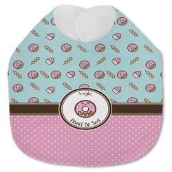 Donuts Jersey Knit Baby Bib w/ Name or Text