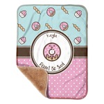Donuts Sherpa Baby Blanket - 30" x 40" w/ Name or Text
